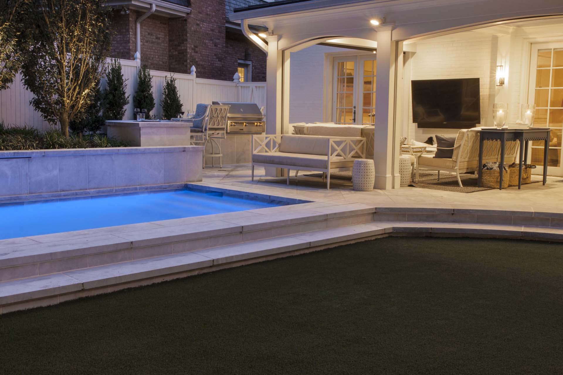 Backyard with Pool and outdoor seating