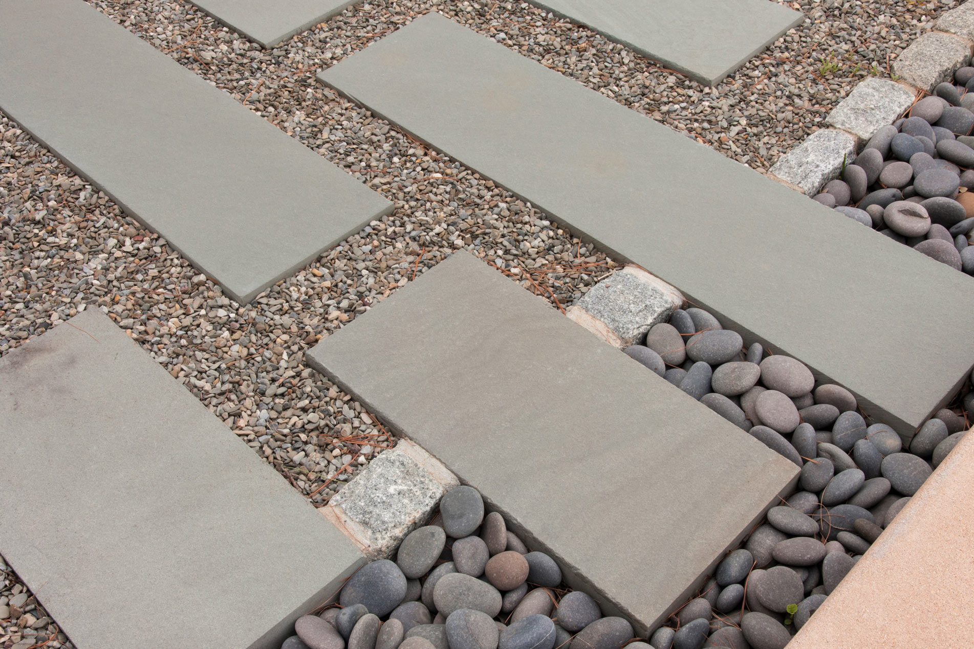 Backyard with Stone Pathway