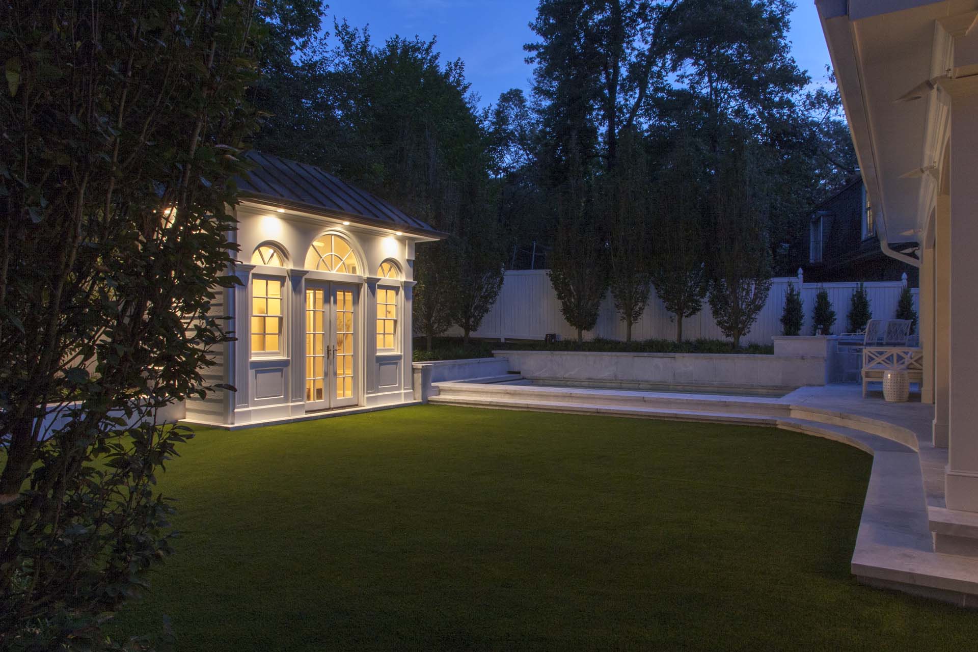 Pool House in Backyard