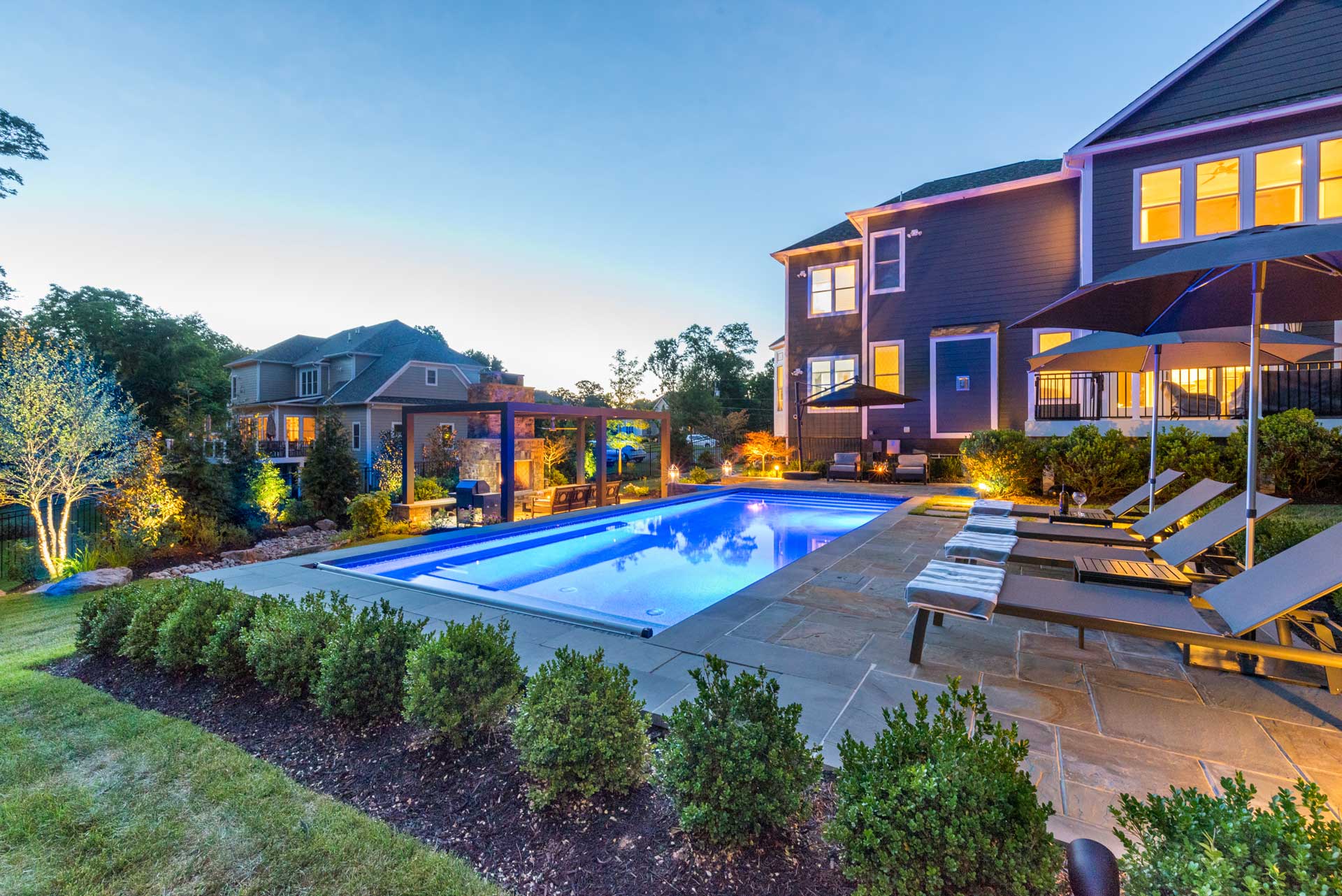 Backyard with Pool and Outdoor Seating